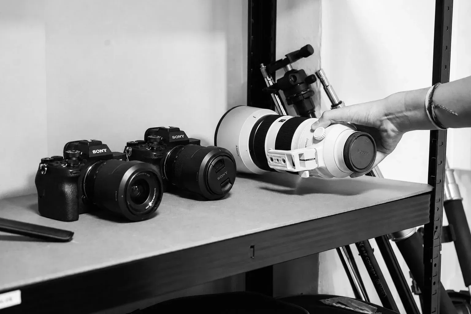 Cámaras y ópticas Sony del equipamiento del estudio